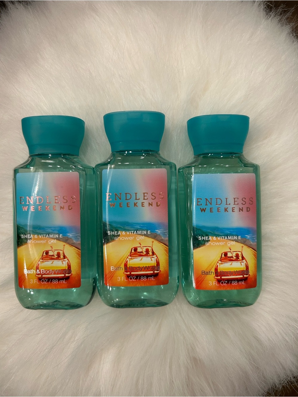 NEW Bath & Body Works Endless Weekend Shower Gel Body Wash Travel Size Set of 3